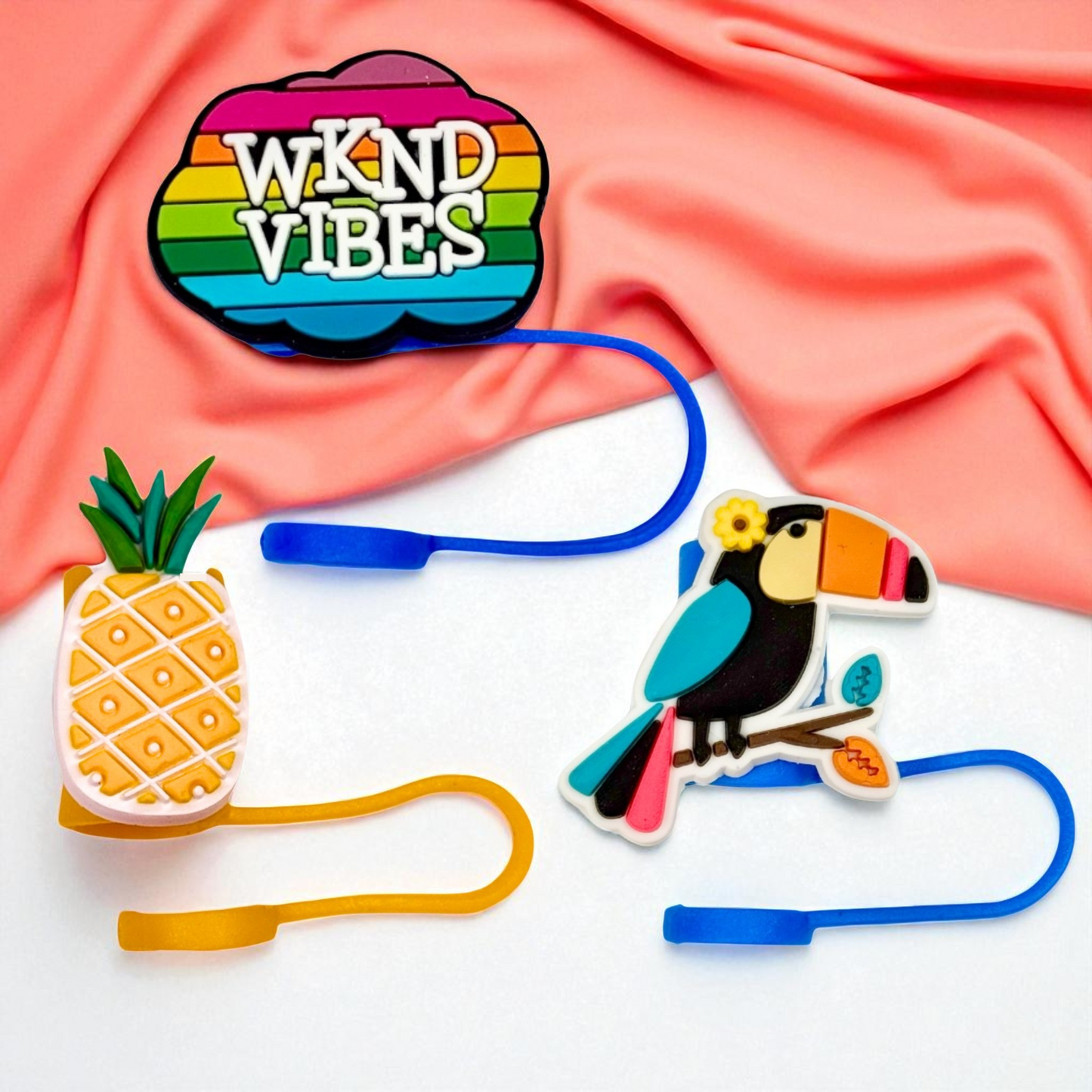 Straw Topper 3-Pack - Summertime Fun