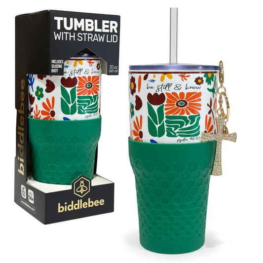 30oz Tumbler - Retro Floral Faith
