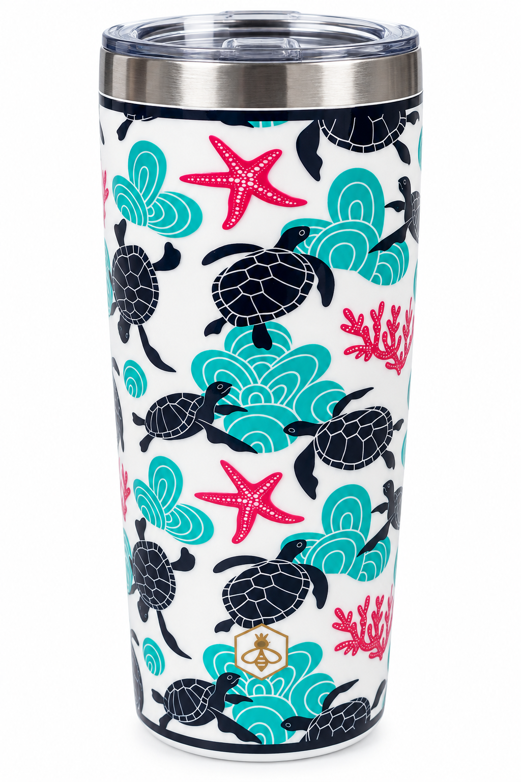 20oz Coffee Tumbler with Lid | Sea Turtles