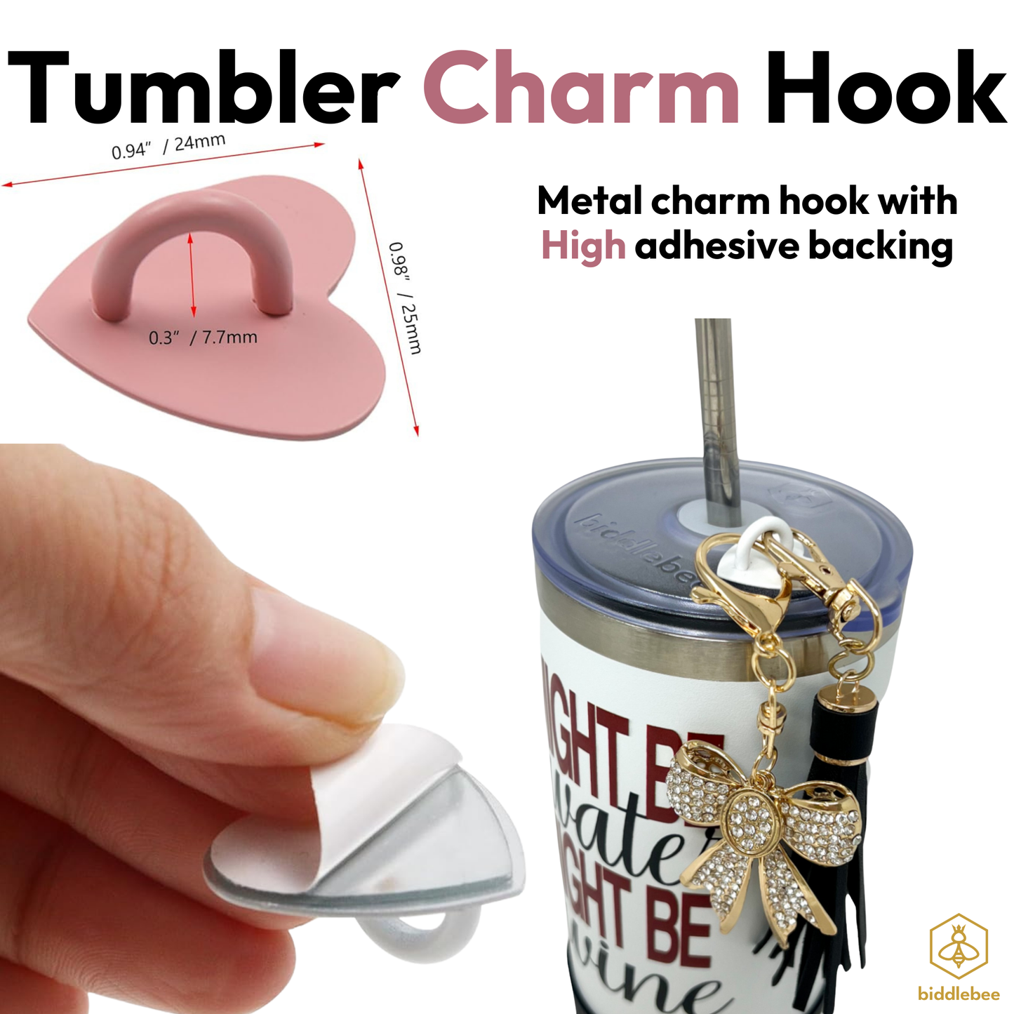 Charm Hook - Rose Heart