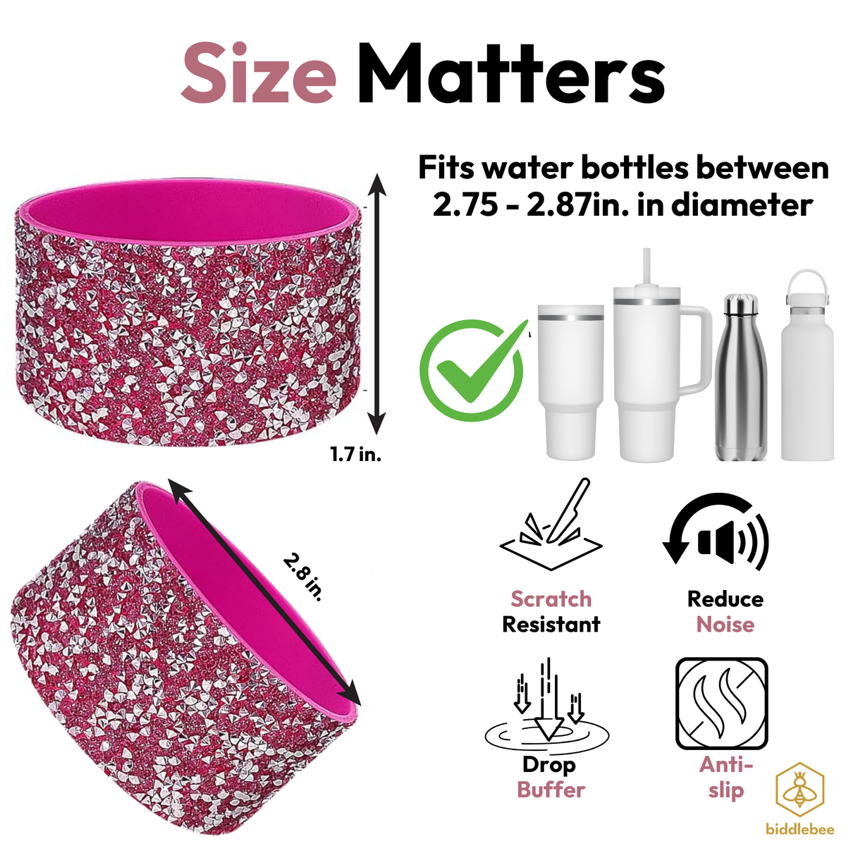 Silicone Boot | Hot Pink Sparkle