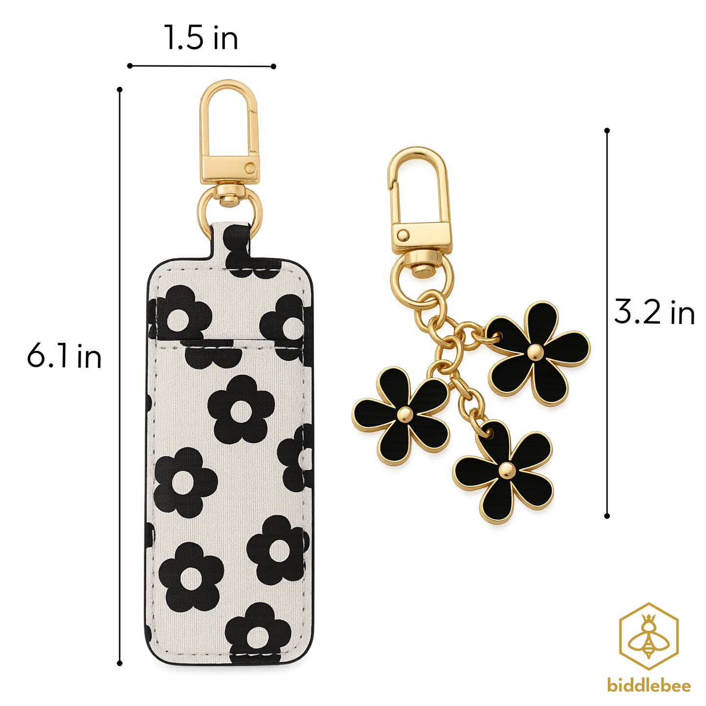 Tumbler Charm Set - Retro Flower Lip Balm Holder