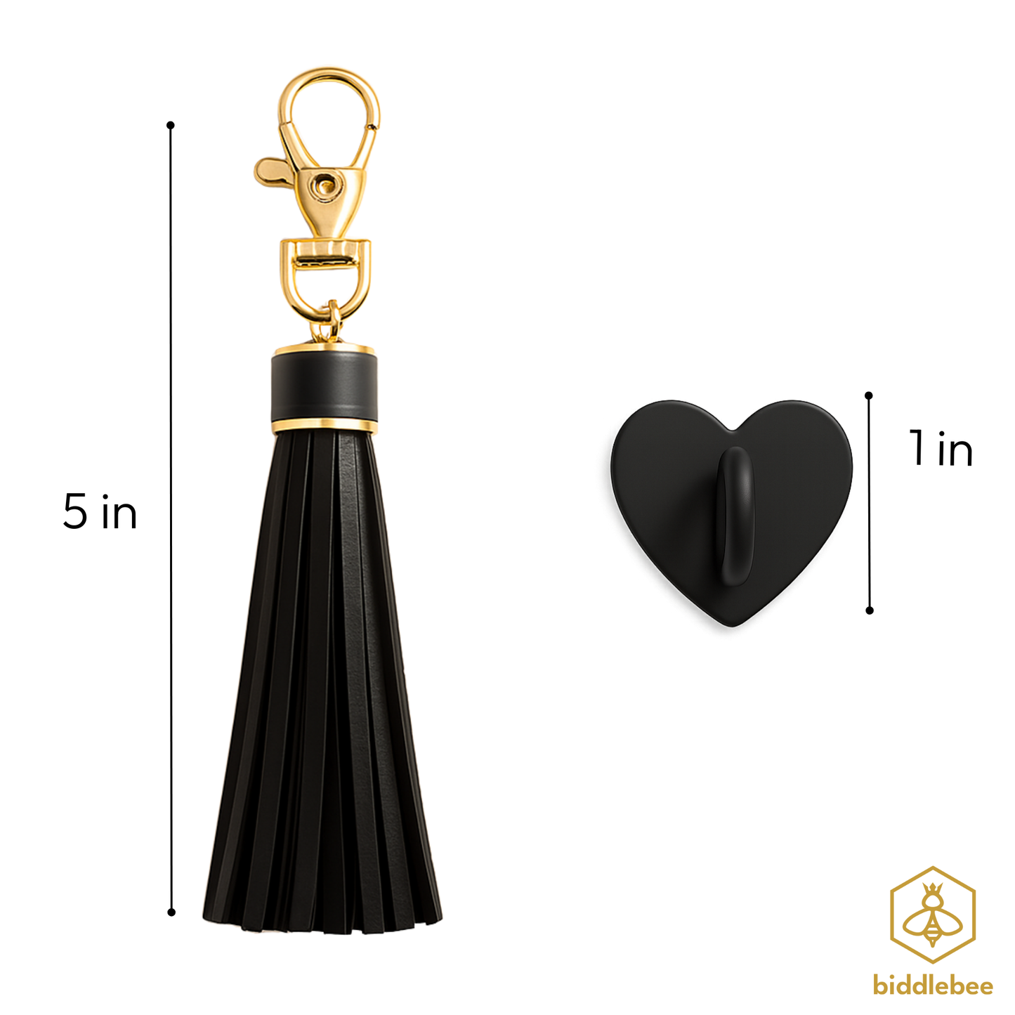 Tumbler Charm Set - Black Tassel