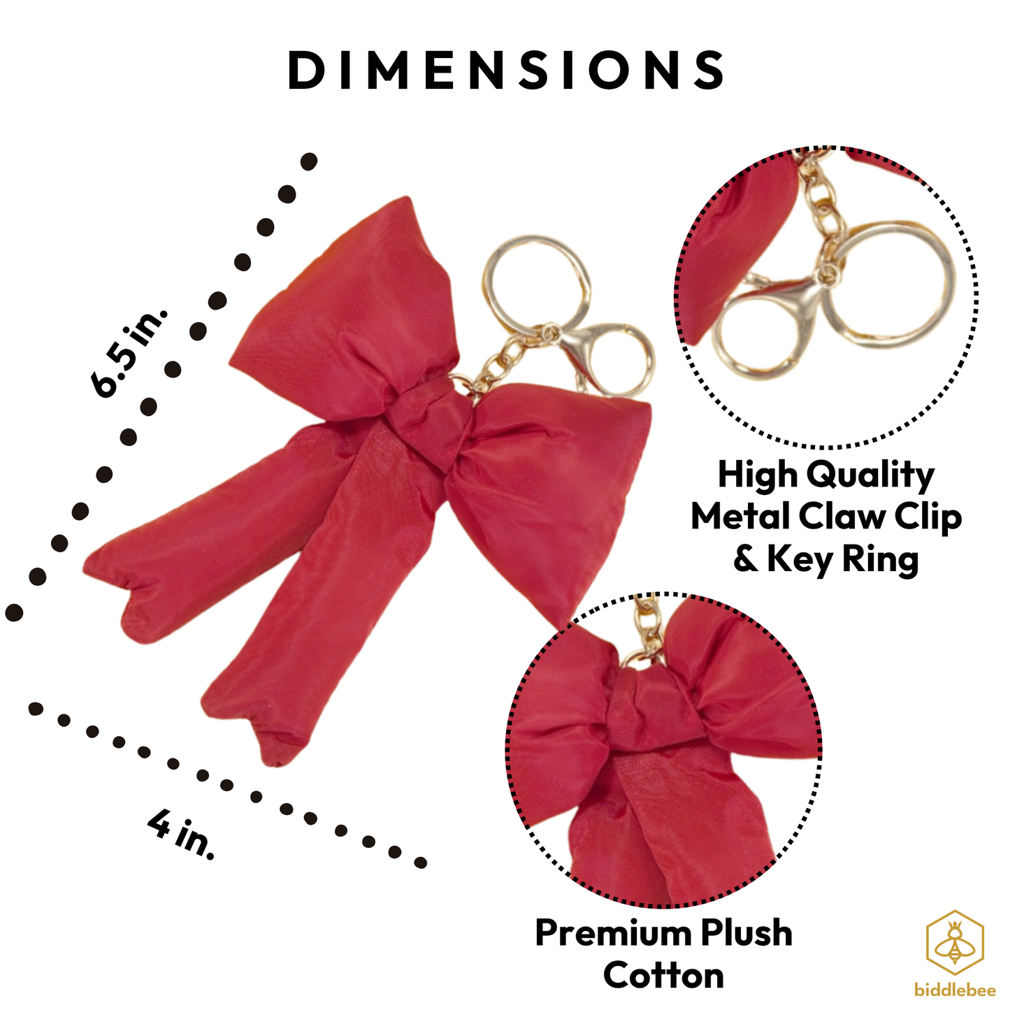 Red Puff Bow Charm