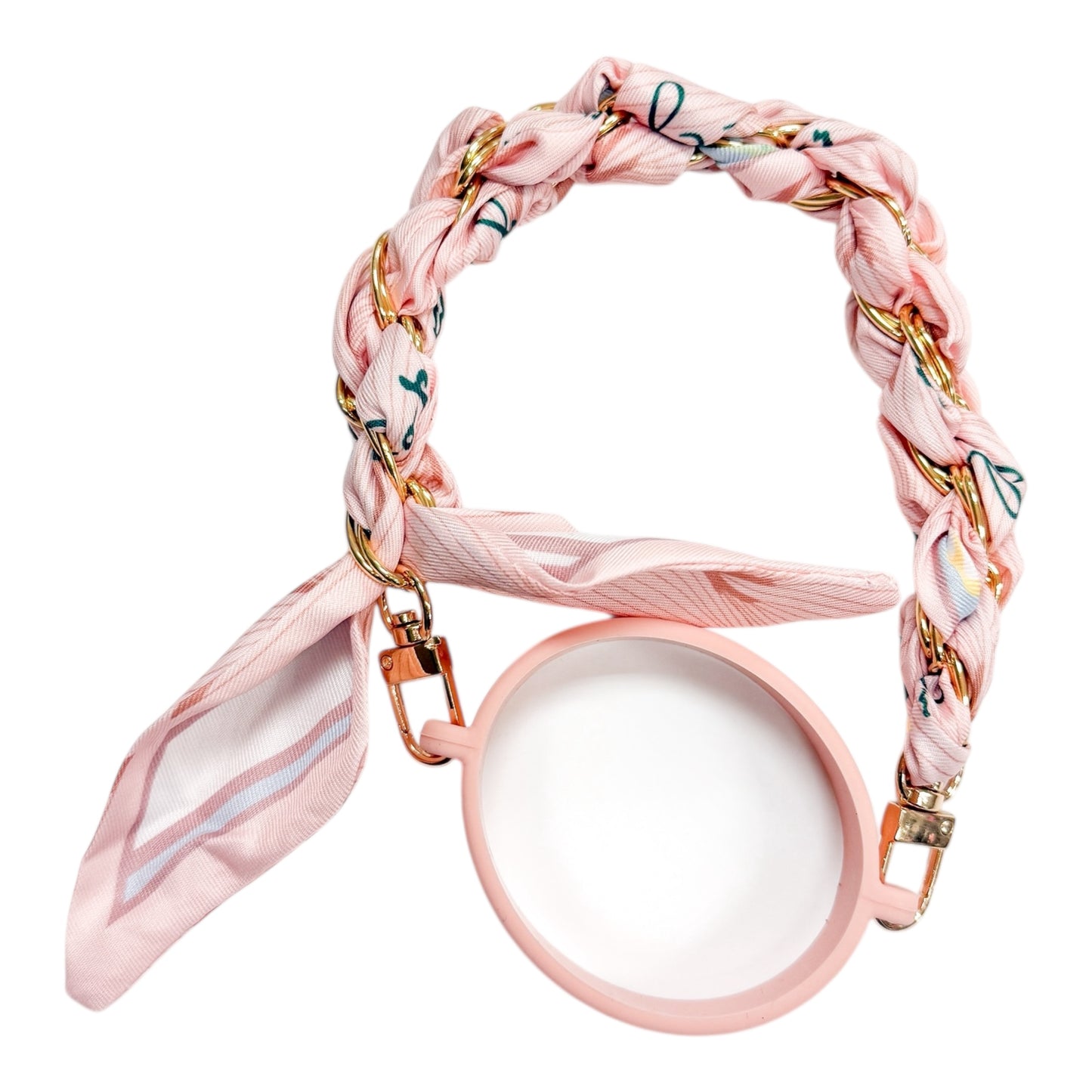 Tumbler Handle - Pink Scarf