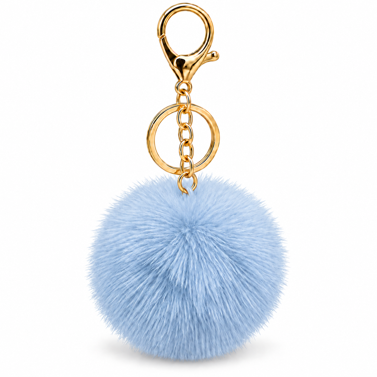Faux Rabbit Fur Charm | Blue