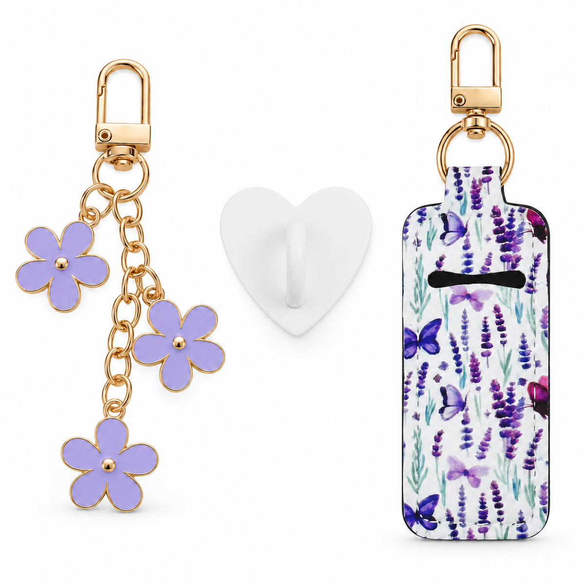 Charm Set | Purple Flowers