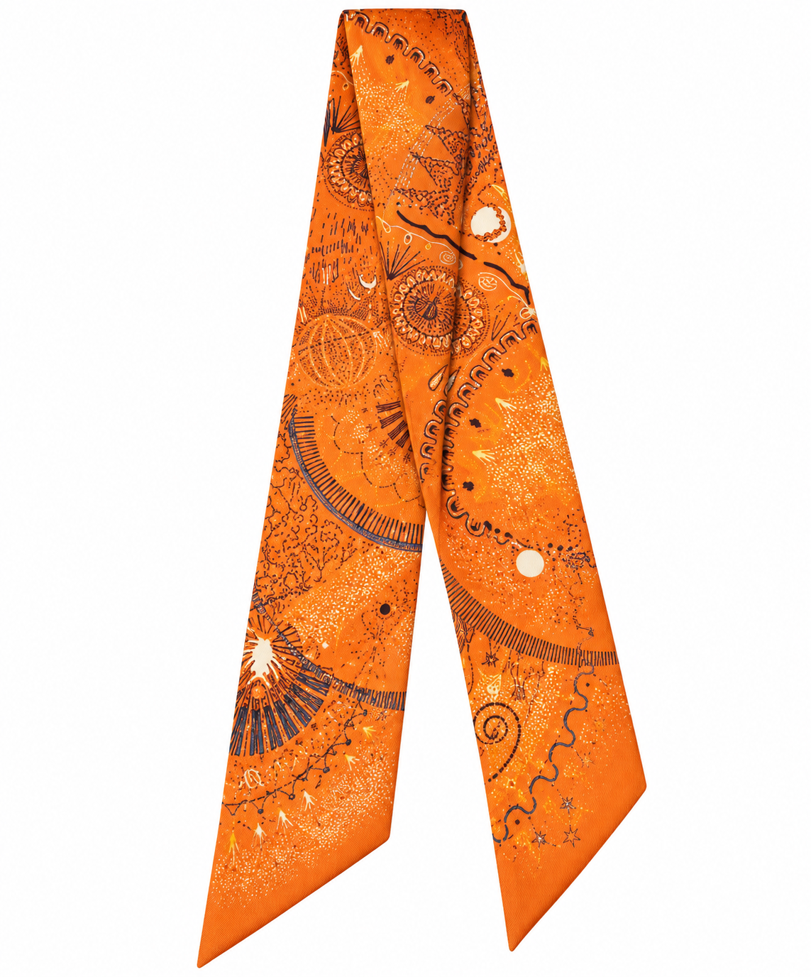Purse Scarf | Orange Abstract | 35"