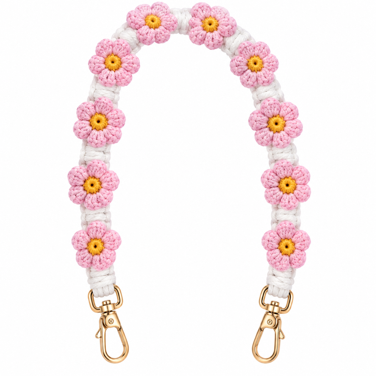 Purse Chain Strap | Pink Daisies | 14.5"