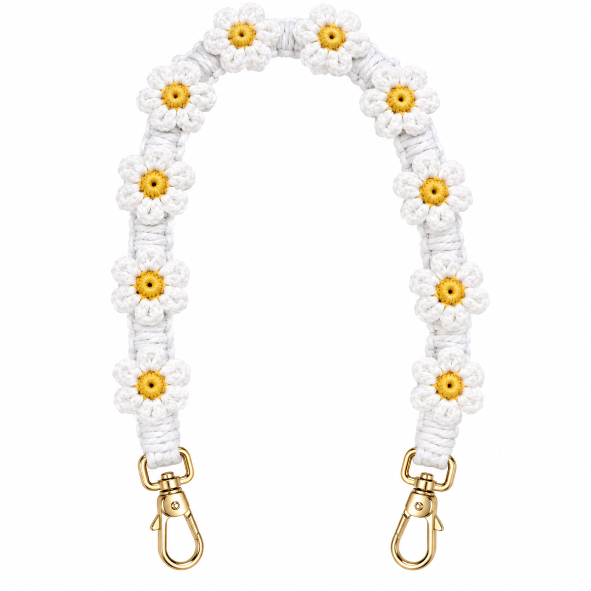Purse Chain Strap | White Daisies | 14.5"
