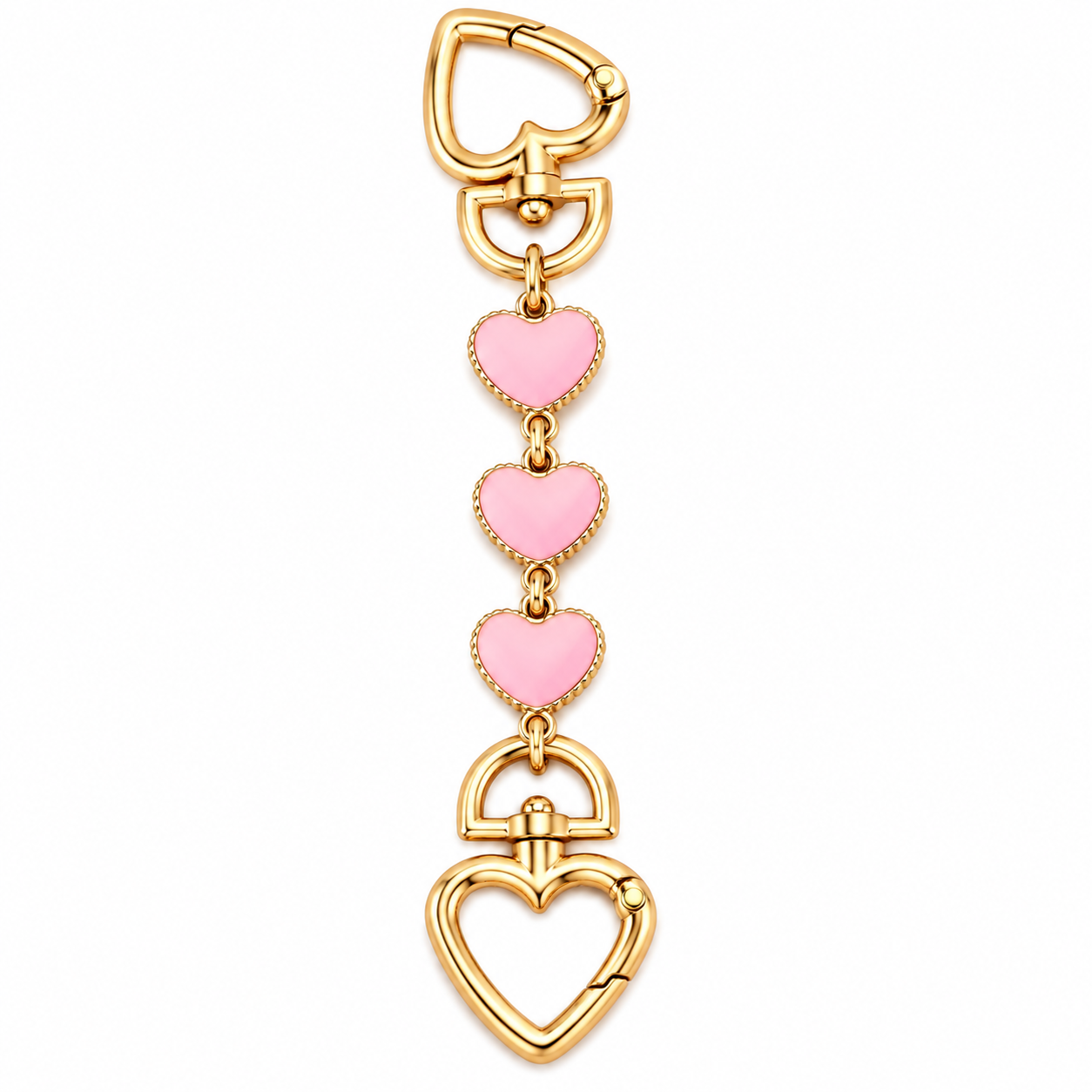 Purse Extender Chain | Pink Hearts | 6.5"