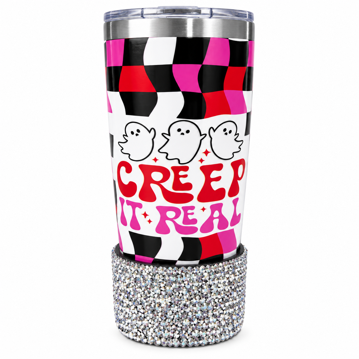 20oz Coffee Tumbler with Sparkle Boot and Bonus Straw Lid | Creep It Real