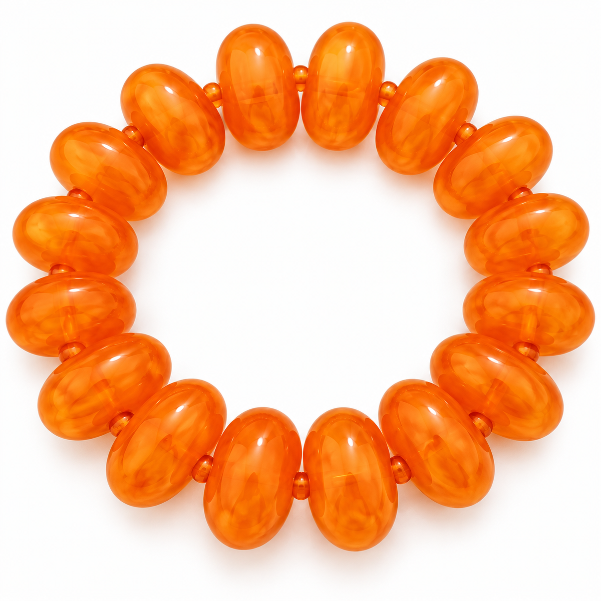 Bubble Bead Bracelet | Orange