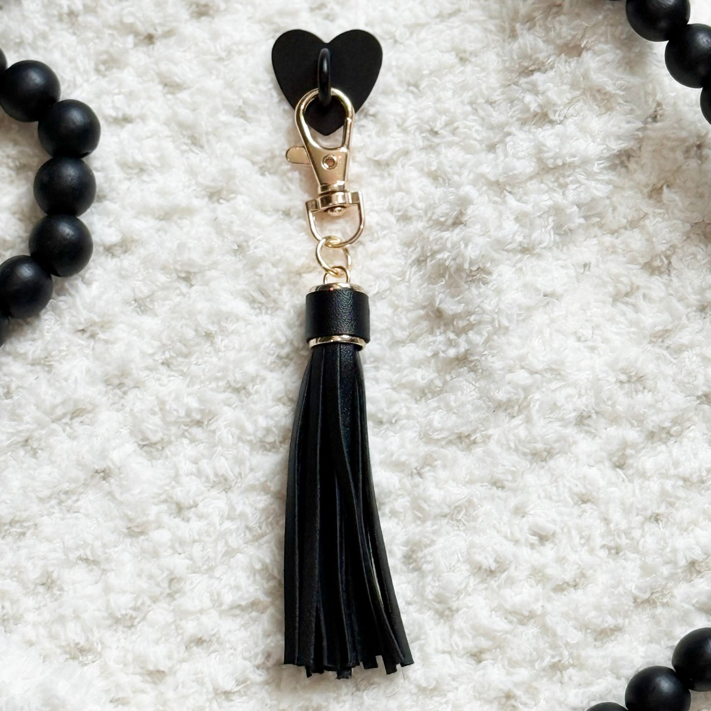 Tumbler Charm Set - Black Tassel