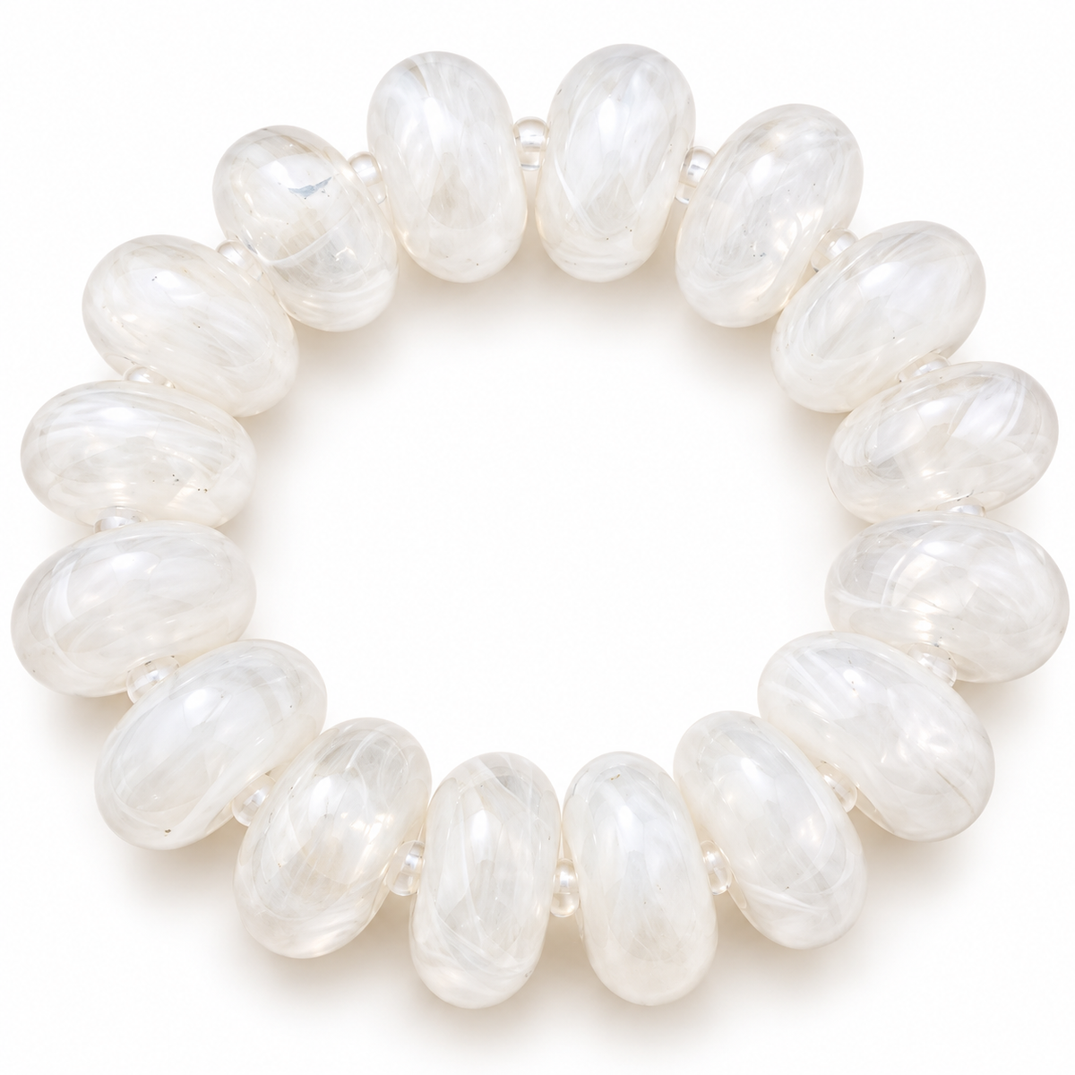 Bubble Bead Bracelet | White
