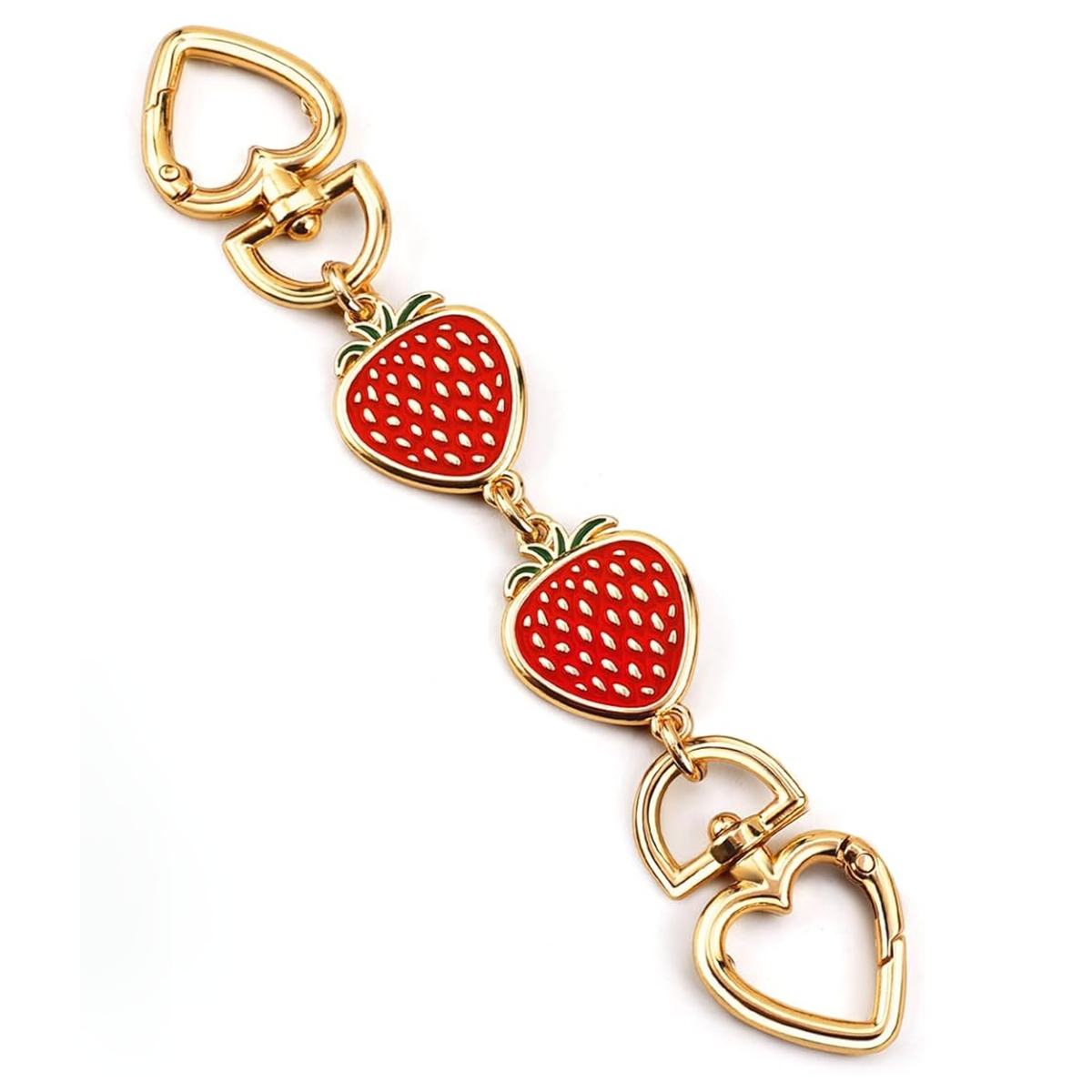 Purse Extender Chain | Red Strawberries | 6.25"