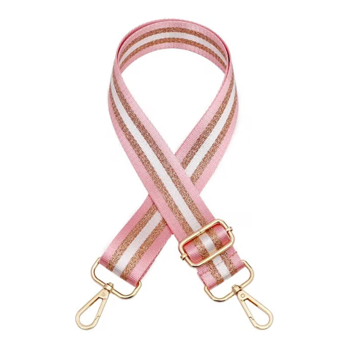 Adjustable Purse Shoulder Strap | Pink Stripe | 31-51"