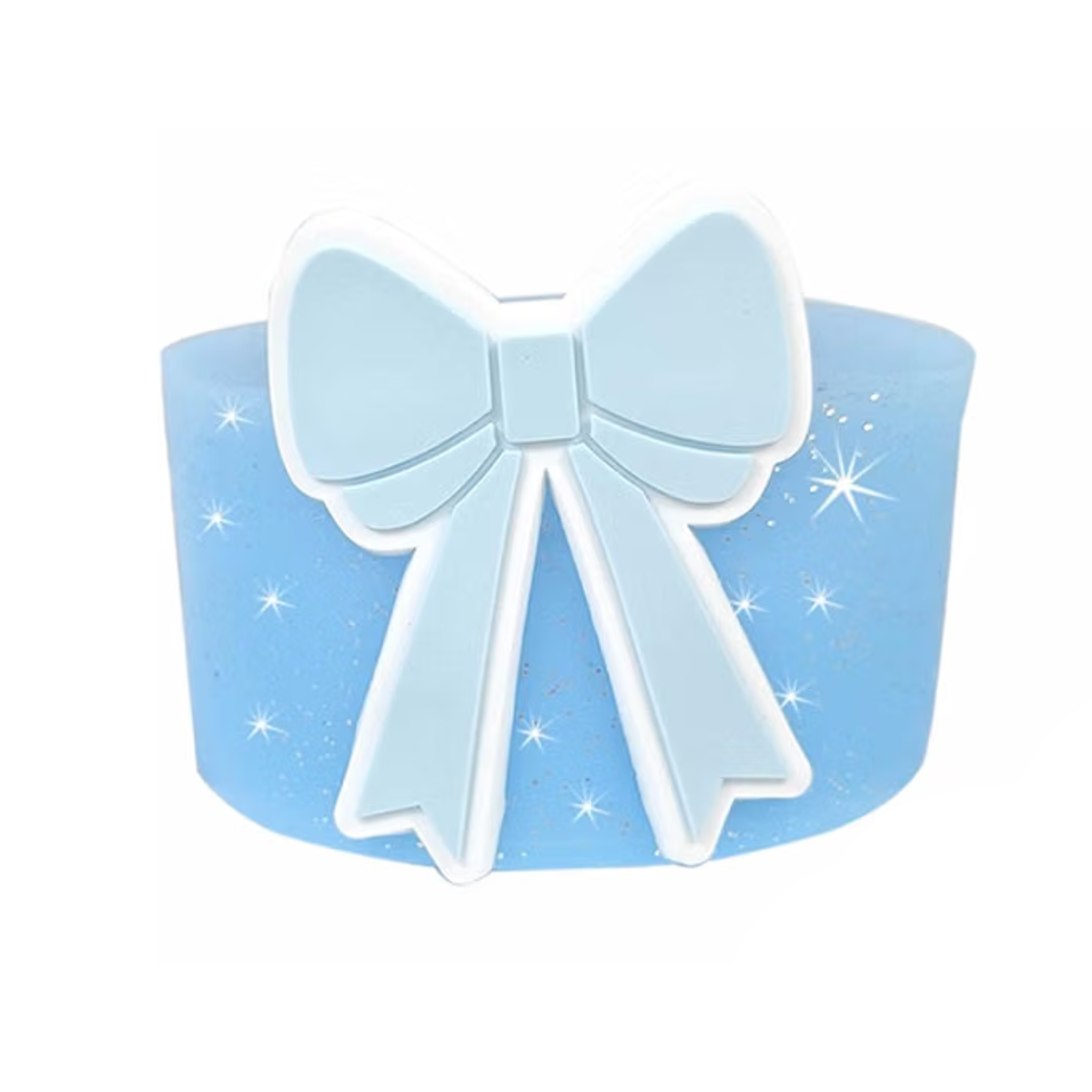 Silicone Boot | Glitter Blue Bow
