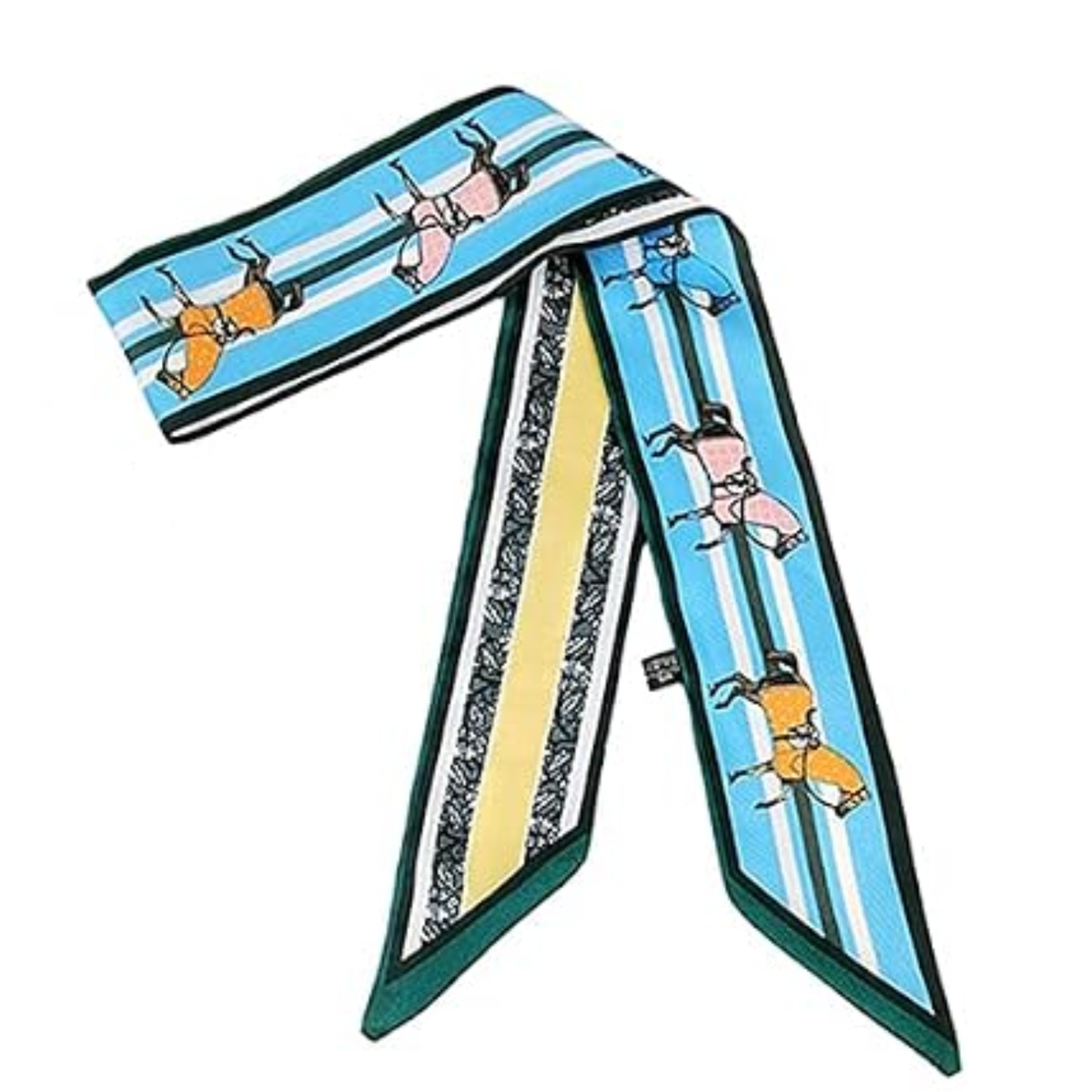 Purse Scarf | Light Blue Horses | 35"