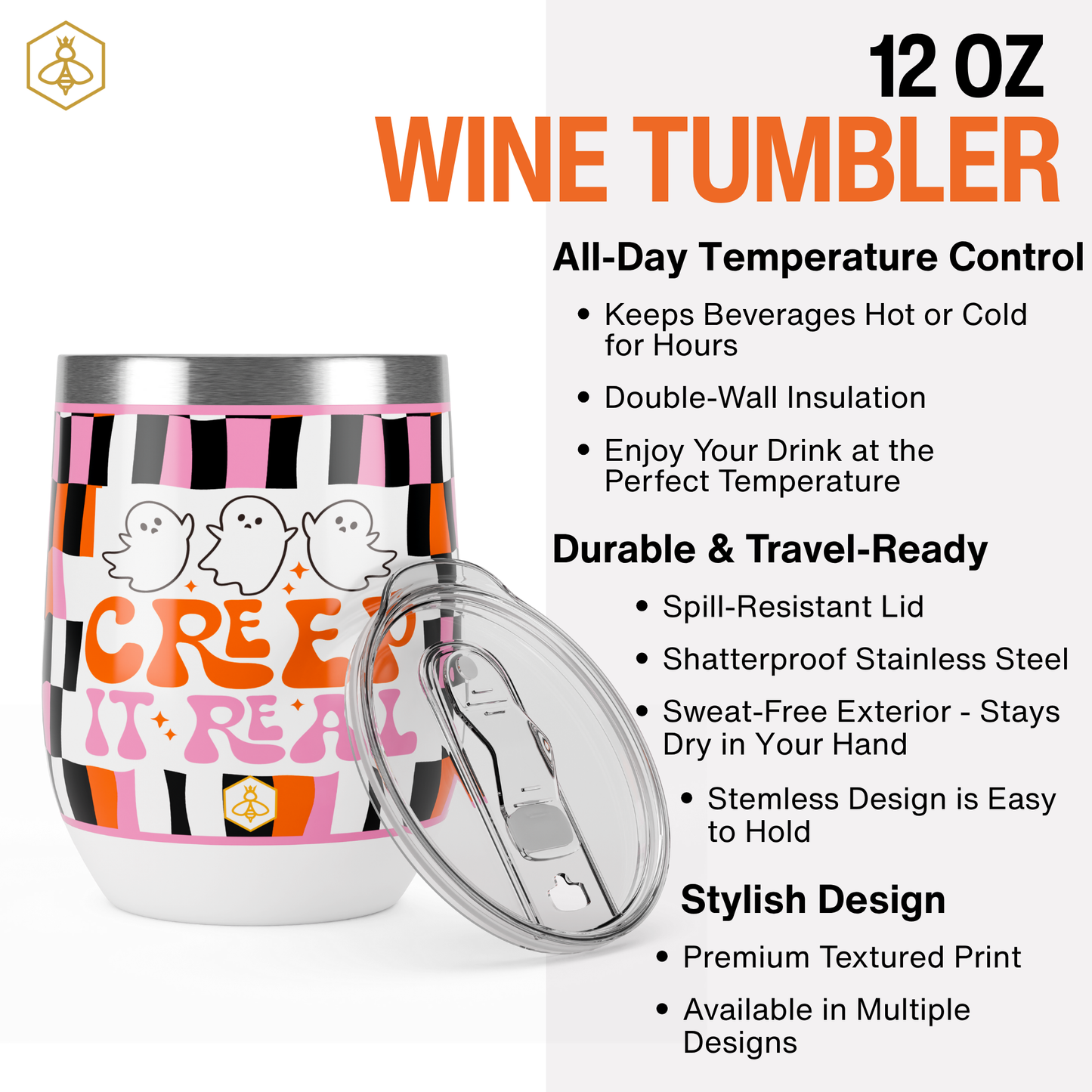 Creep It Real Wine Tumbler