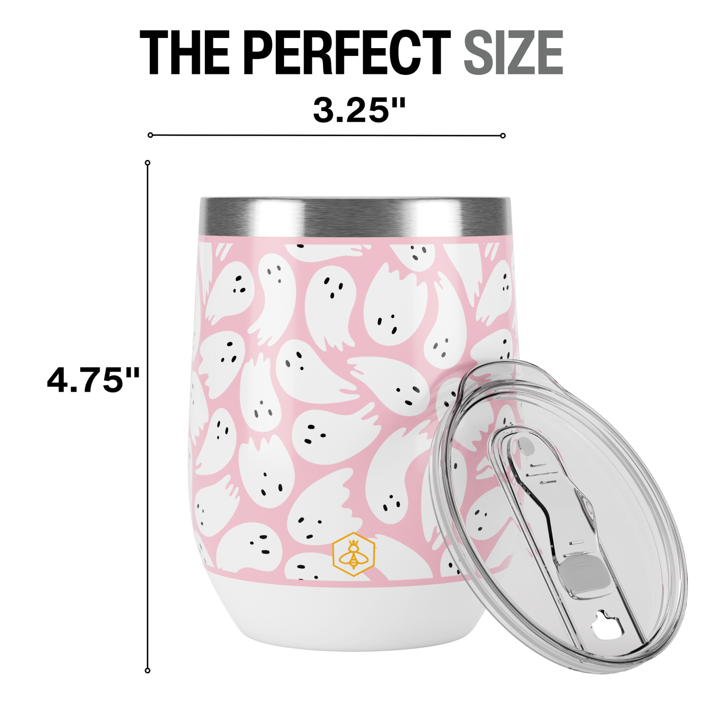 Pink Ghosts Wine Tumbler