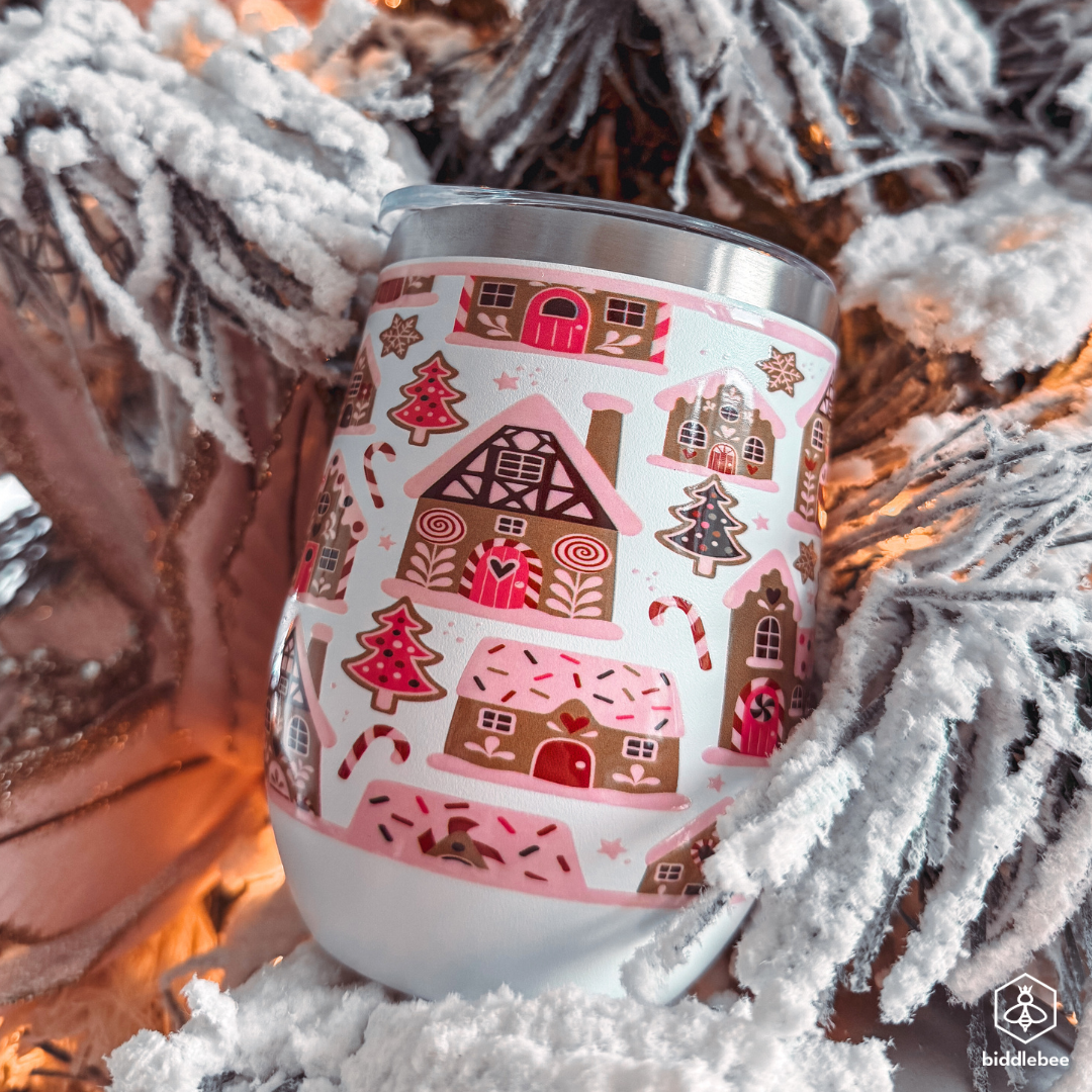 Gingerbread Dreams 12oz Wine Tumbler