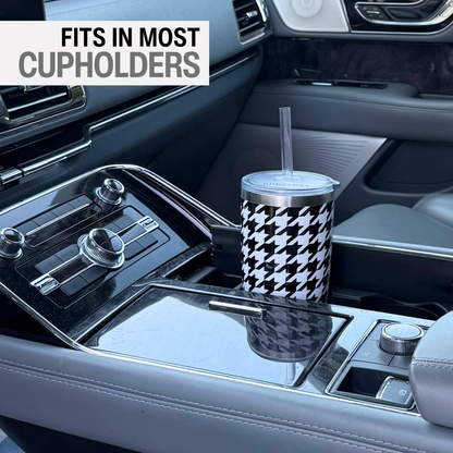 20oz Tumbler - Black & White Diamonds
