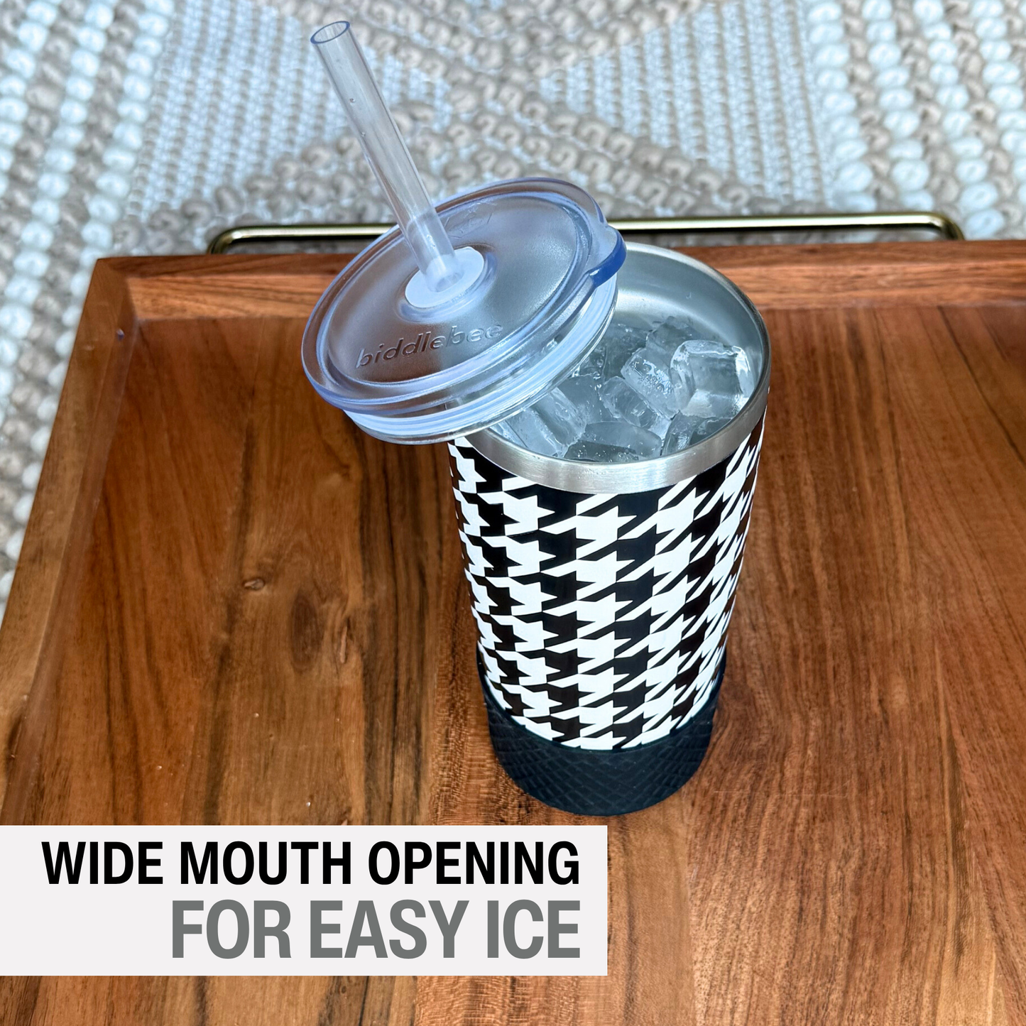 20oz Tumbler - Black & White Diamonds