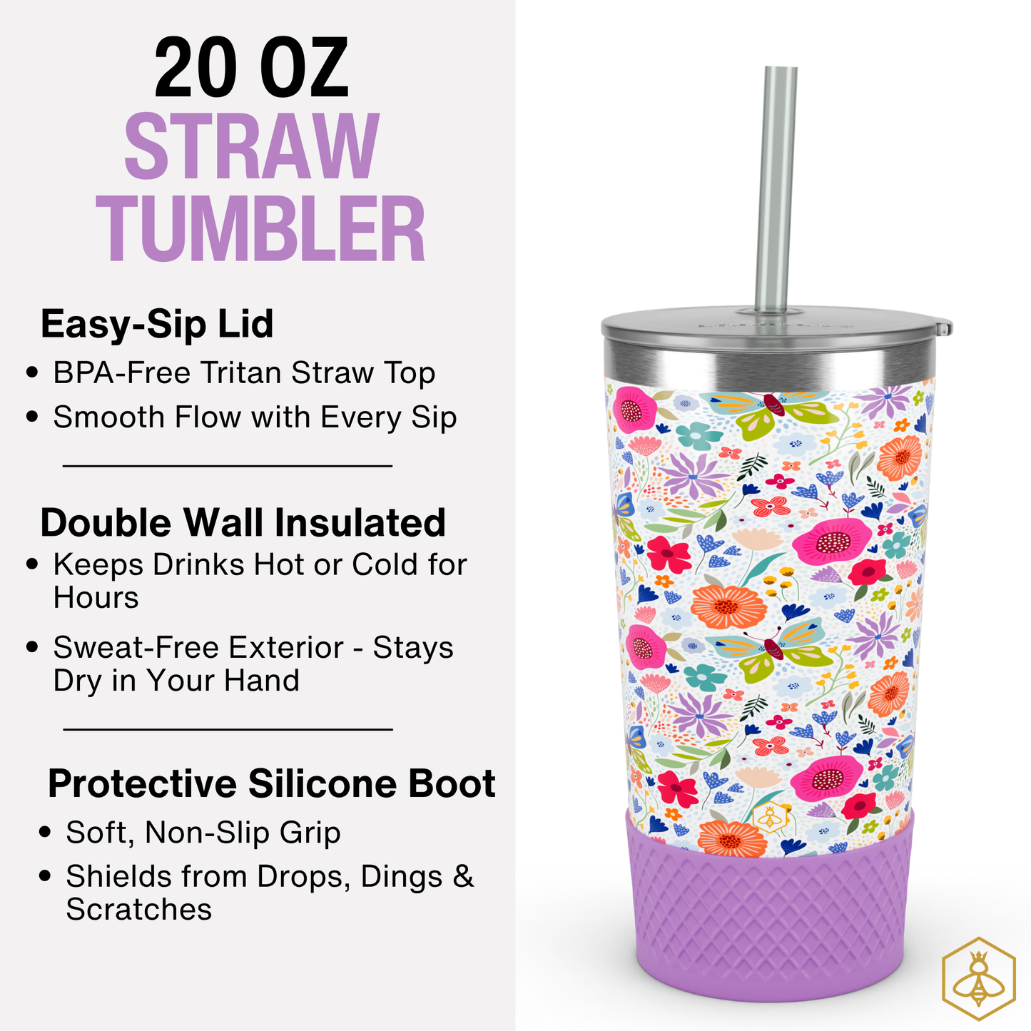 20oz Tumbler - Garden Blooms