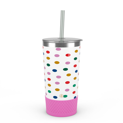 20oz Tumbler - Happy Dots
