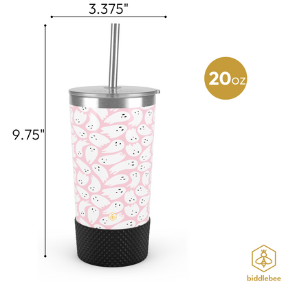 20oz Tumbler - Pink Ghosts