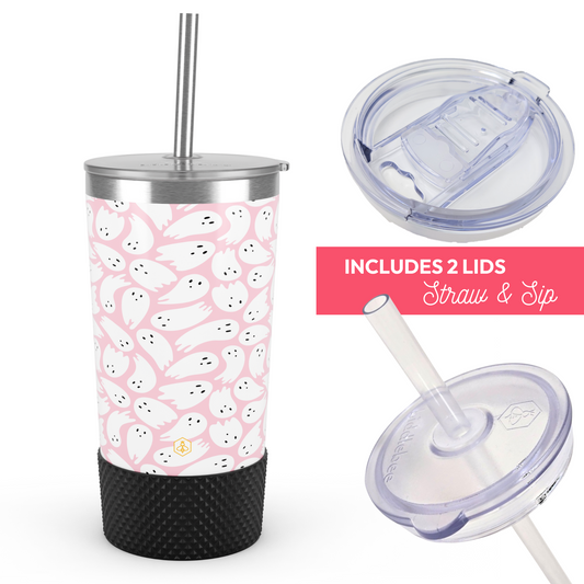 20oz Tumbler - Pink Ghosts