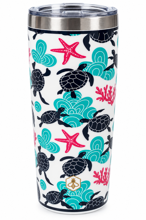 20oz Coffee Tumbler with Lid | Sea Turtles