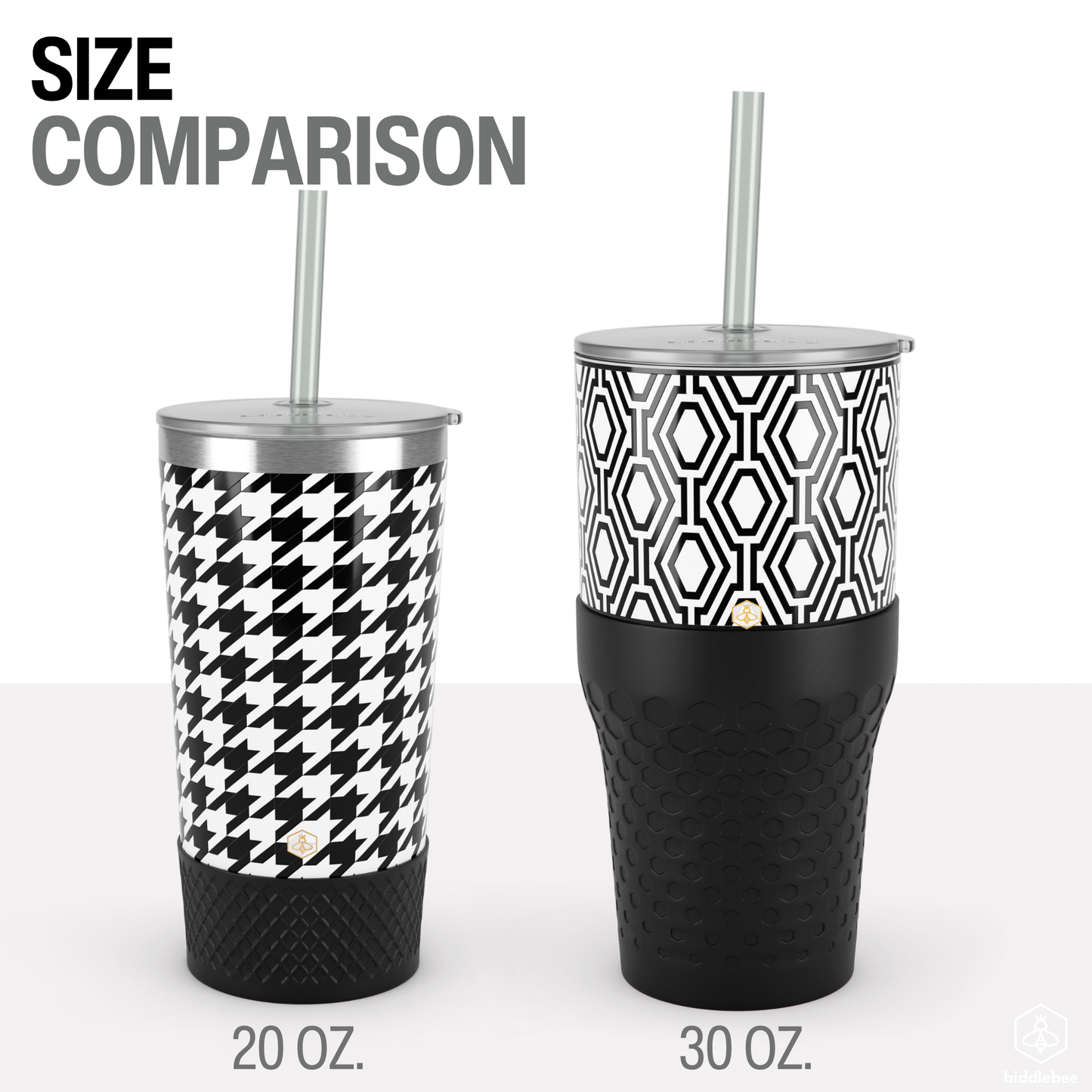 30oz Tumbler - Black & White