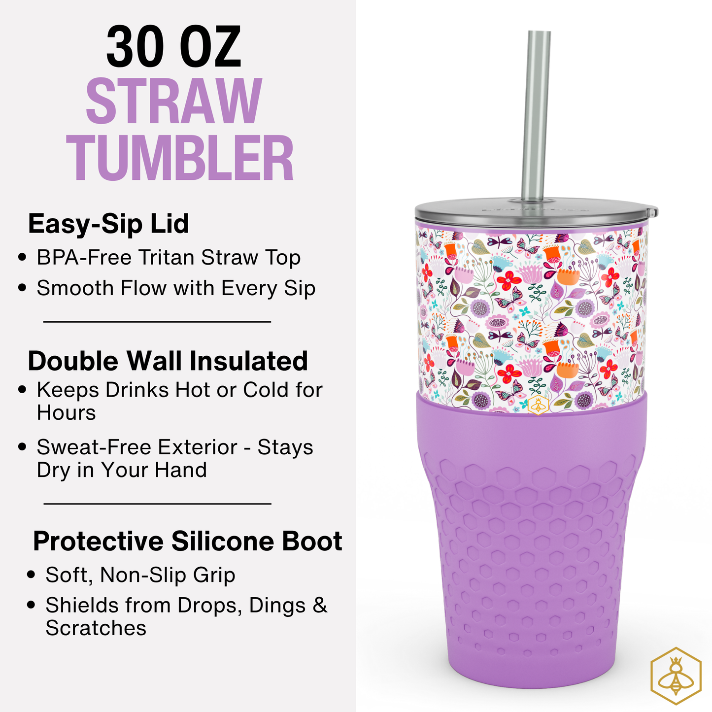 30oz Tumbler - Garden Blooms
