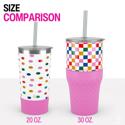 30oz Tumbler - Happy Check