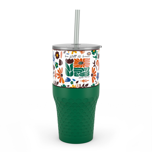 30oz Tumbler - Retro Floral Faith