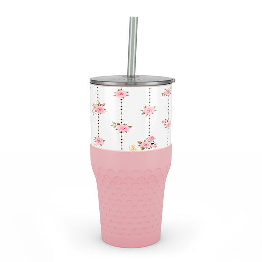 30oz Tumbler - Pink Roses