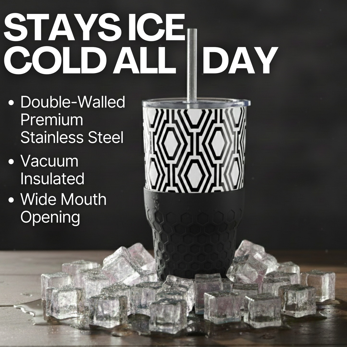30oz Tumbler 4-Pack | Black & White