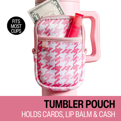 Tumbler Pouch - Pink Plaid