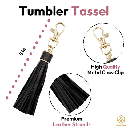 Black Statement Tassel Charm