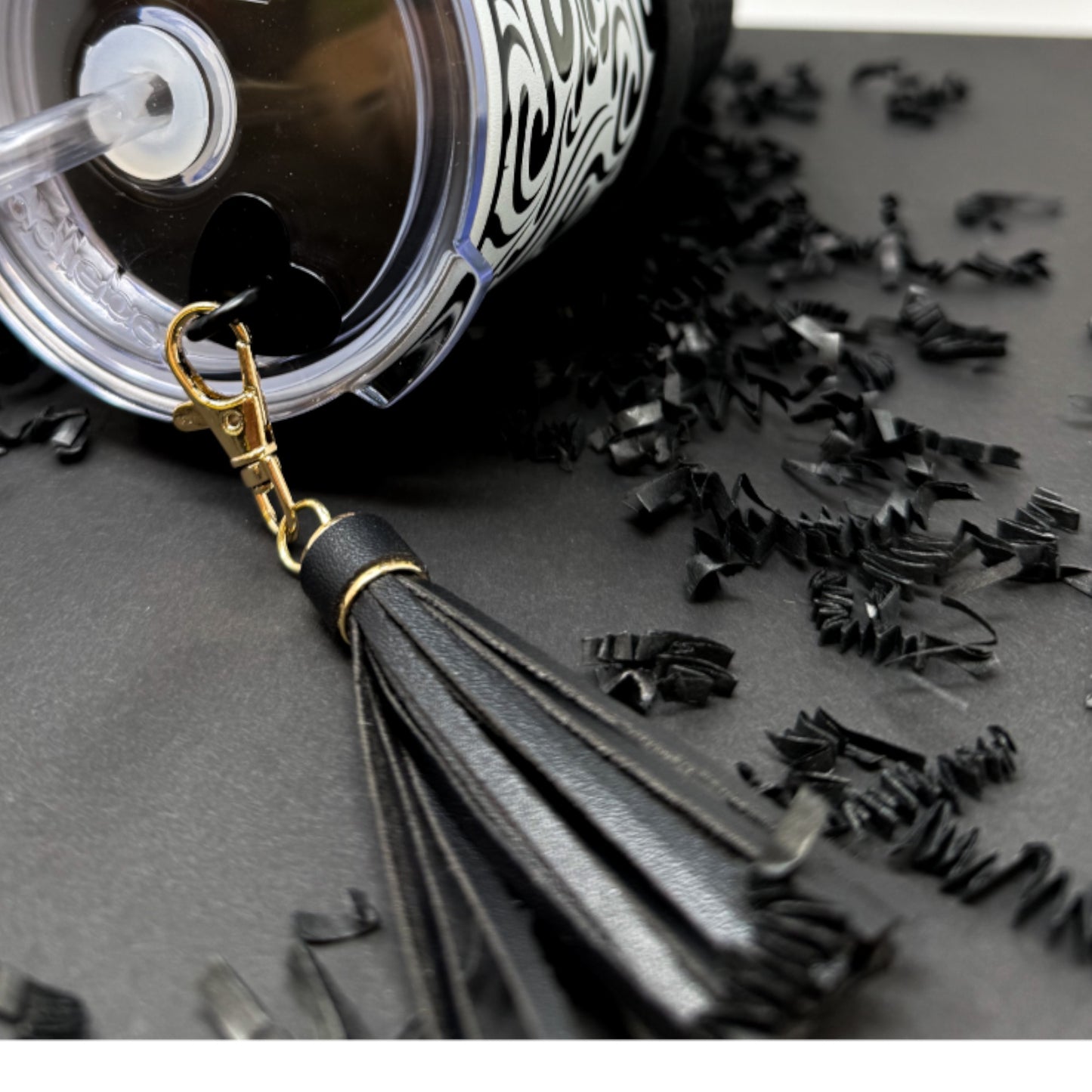 Black Statement Tassel Charm