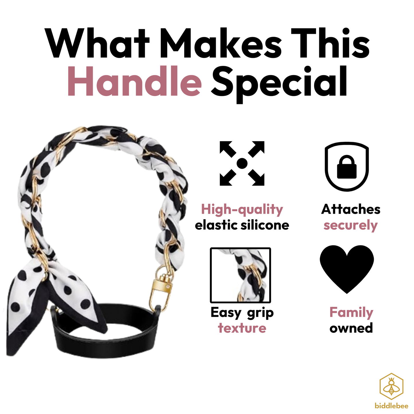 Tumbler Handle | Polka Dot Scarf
