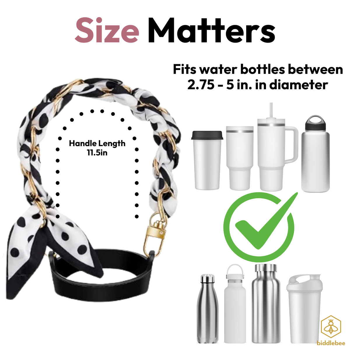 Tumbler Handle | Polka Dot Scarf
