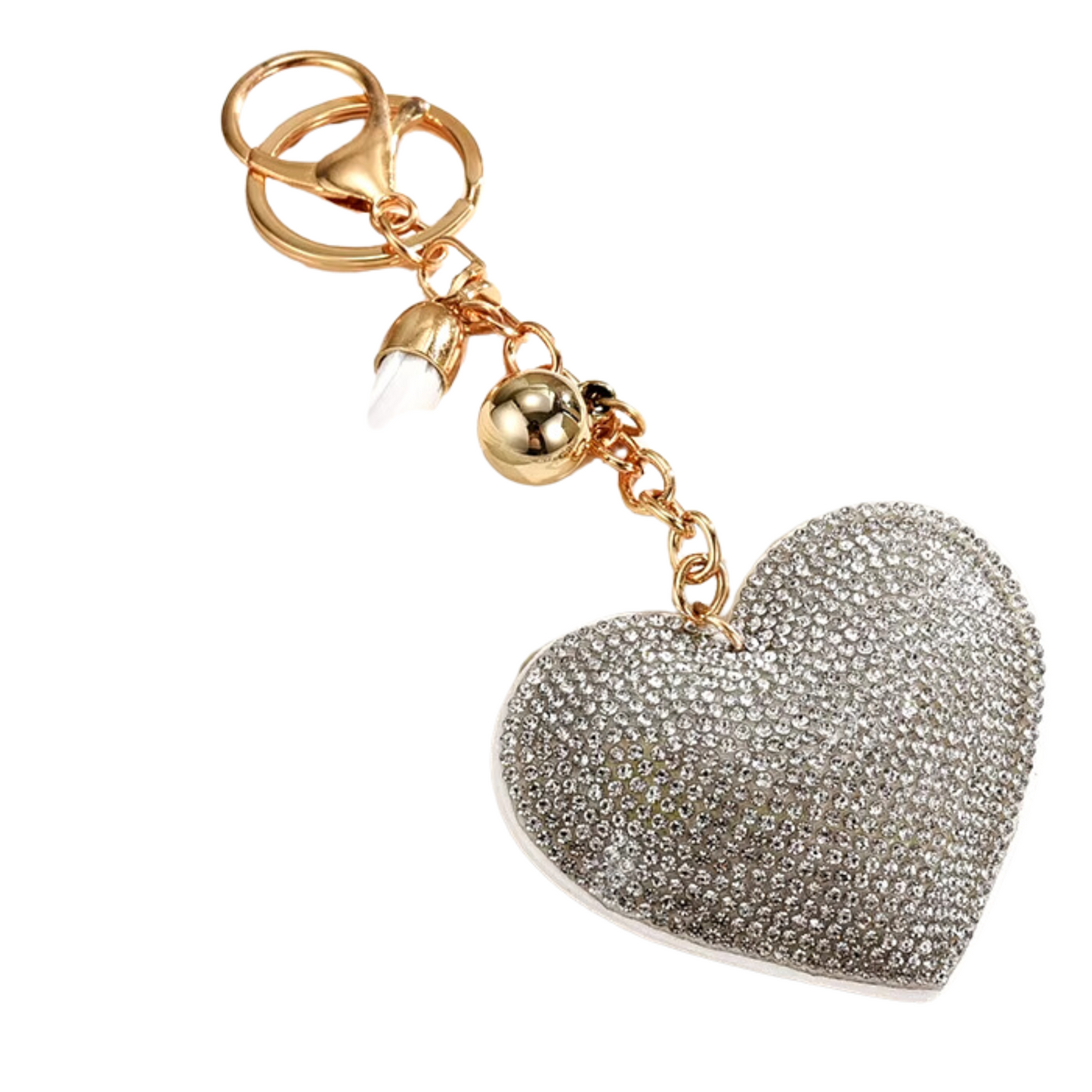 Silver Bling Heart Charm