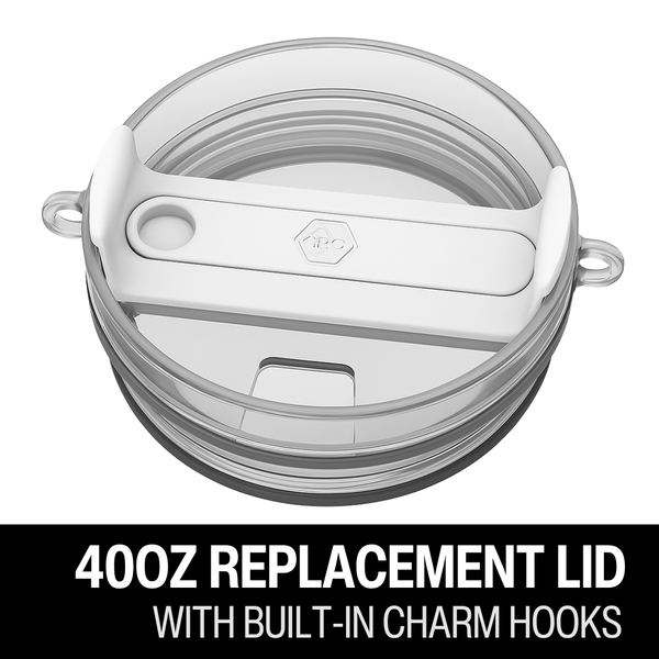 40oz Replacement Lid with Charm Hooks - Fits Stanley Tumblers