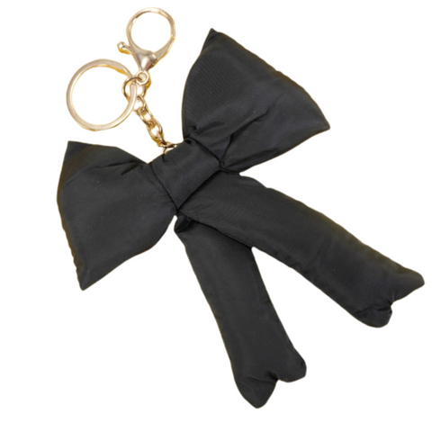 Black Puff Bow Charm