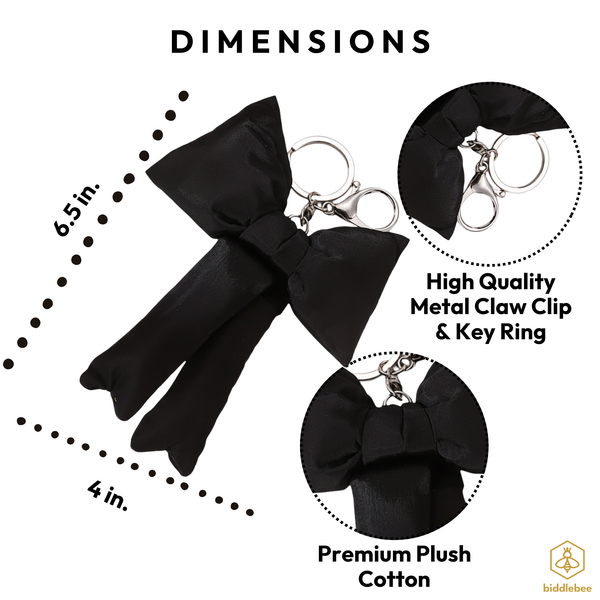 Black Puff Bow Charm