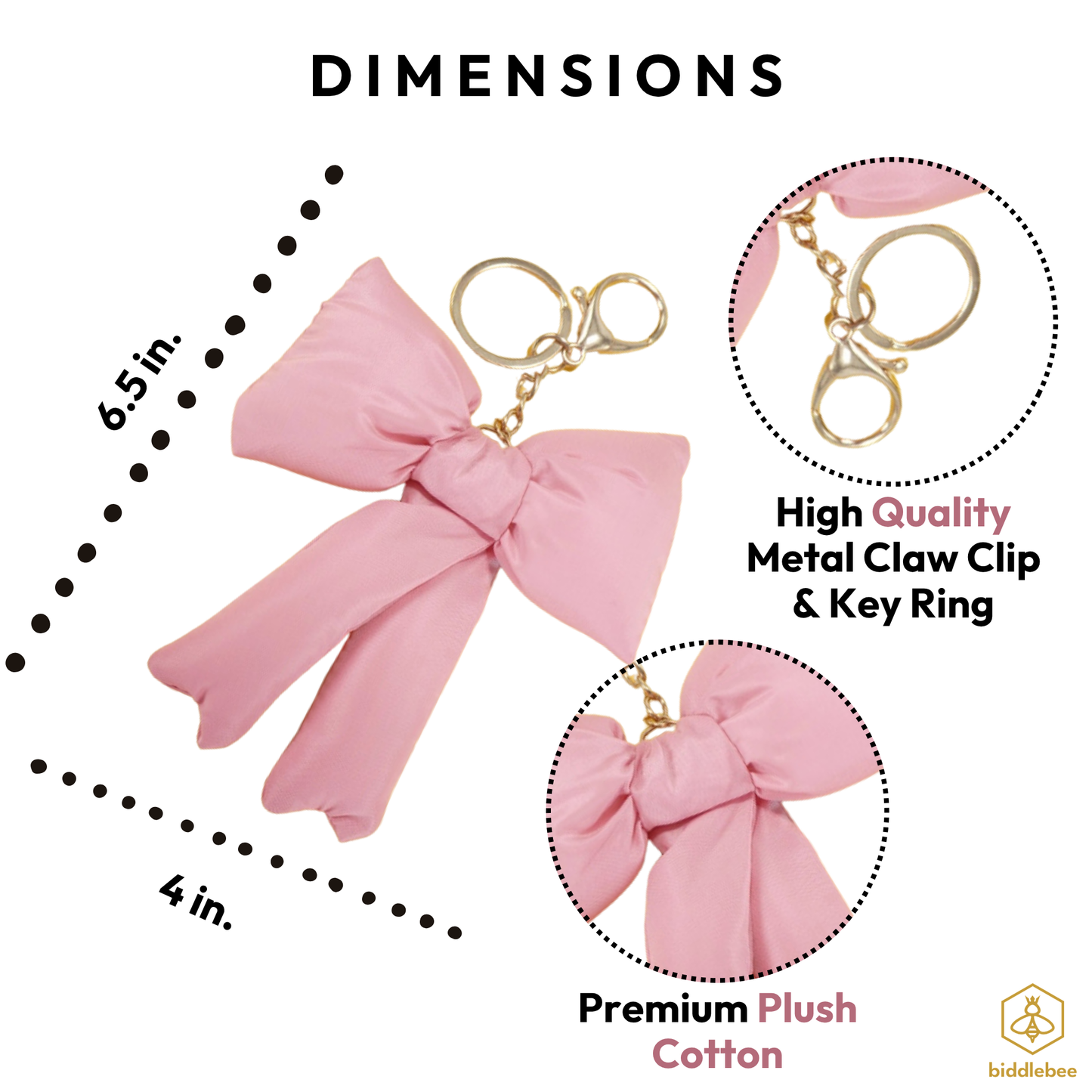 Pink Puff Bow Charm