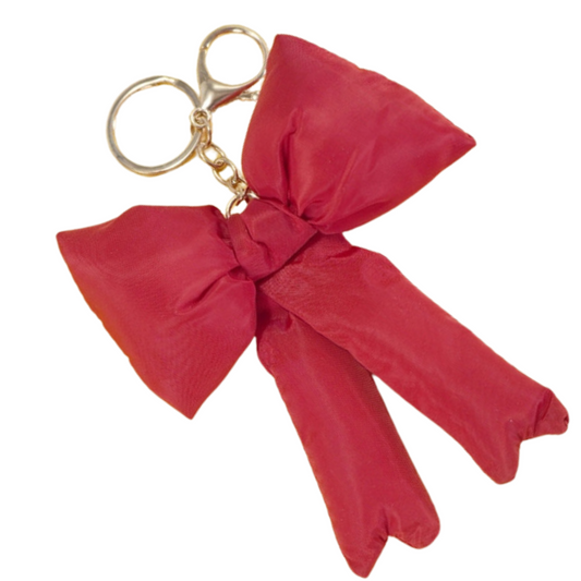 Red Puff Bow Charm